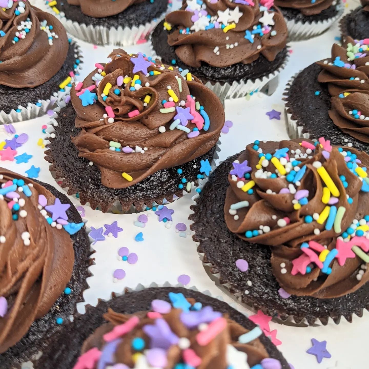 Chocolate Cupcakes, buttercream frosting (Dozen)